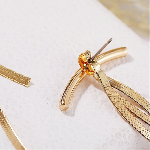 Tassel Earrings 18K Gold Plated - Picture 4 of 6